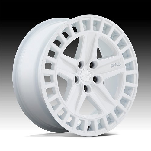 Black Rhino Alston BR005 Gloss White Custom Truck Wheels 1